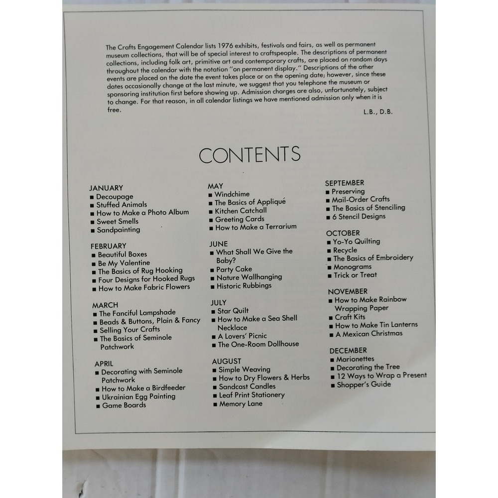 Vintage 1976 The Crafts Engagement Calendar 52 Weeks DIY Projects Spiral Bound - Picture 6 of 9